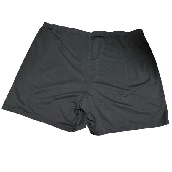 5/$35  Faith over Fear Womens Shorts Sz 4XL Black Dot Print Sleep Workout Lounge - Picture 4 of 6